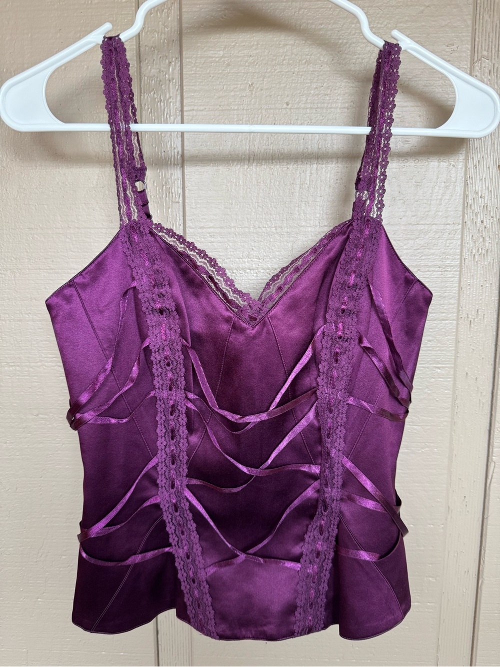 Purple Bebe Lacy Bustier Top Size Small